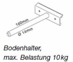 Bodenhalter zu Paneelsystem 21, bis 10 kg