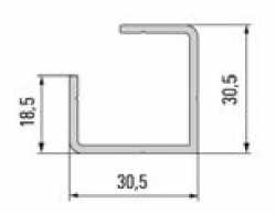 Eckprofil zu Nischensystem 4-18, L: 4100 mm