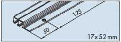 Doppellaufschiene zum Schrauben L: 2500 mm