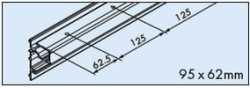 Laufschiene Festglas Länge 6000 mm