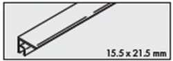 Abdeckschiene Alu eloxiert L: 6000 mm