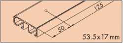 Doppellaufschiene zum Aufschrauben L: 2500 mm