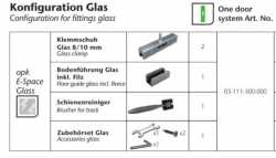 opk E-Space Konfiguration für 1 Glastür