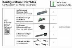 opk E-Space Konfiguration für 1 Holztür