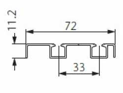 opk Flagship 5 W Doppellaufschiene Aluminium Silber eloxiert 2500mm