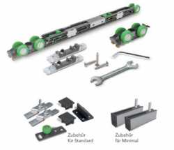 opk Spaceship Kit Deckenmontage mit Tragflansch für 1 Holztür Laufschiene 2500mm