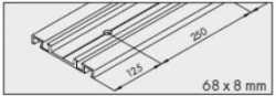 Doppelführungsschiene 2500mm