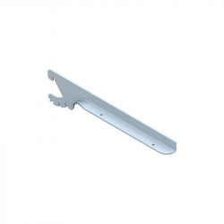 Holzbodenträger, Tiefe: 400 mm, verstellbar, RAL 9006 weißaluminium, VPE Paar