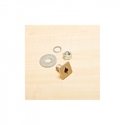 Steckbuchse, BxH: 35 x 35 mm, matt verchromt, VPE Set
