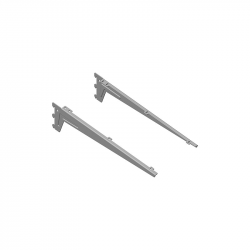 Winkelträger, Tiefe: 480 mm, RAL 9006 weißaluminium, VPE Paar