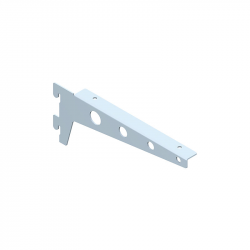 Winkelträger, Tiefe: 330 mm, mit Designlochung, RAL 9006 weißaluminium, VPE Paar